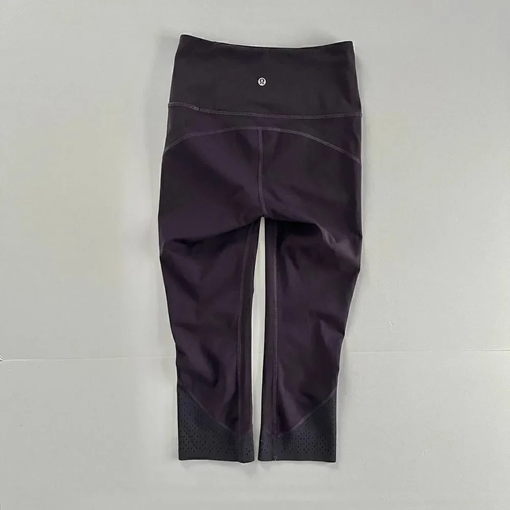 Lululemon Black Grape Purple Anew Crop Luxtreme Legging Size 4 EUC